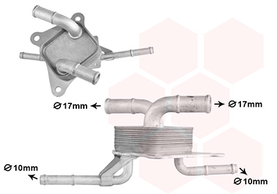 Oliekoeler, automatische transmissie Van Wezel 54013700