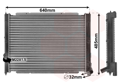 Radiateur Van Wezel 58002034