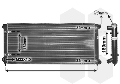 Radiateur Van Wezel 58002041