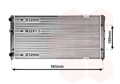 Radiateur Van Wezel 58002156