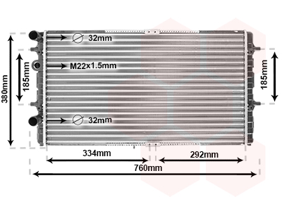 Radiateur Van Wezel 58002180