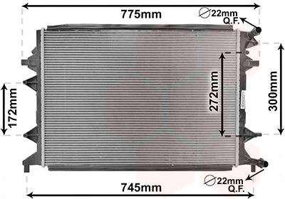 Radiateur Van Wezel 58002370