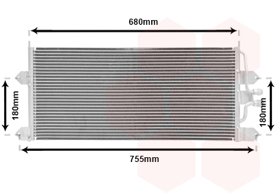 Airco condensor Van Wezel 58005145