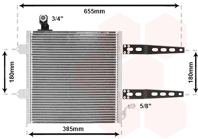 Airco condensor Van Wezel 58005150