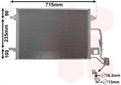 Airco condensor Van Wezel 58005189