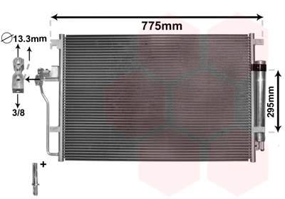 Airco condensor Van Wezel 58005277