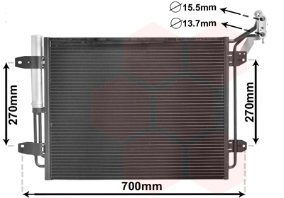 Airco condensor Van Wezel 58005291