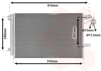 Airco condensor Van Wezel 58005328