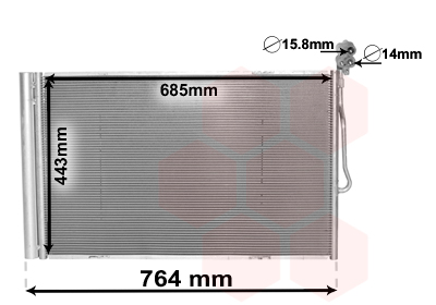 Airco condensor Van Wezel 58005334