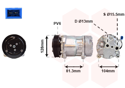 Airco compressor Van Wezel 5800K164