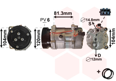 Airco compressor Van Wezel 5800K172