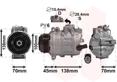 Airco compressor Van Wezel 5800K384