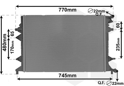 Radiateur Van Wezel 58012714