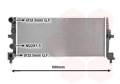 Radiateur Van Wezel 58012725