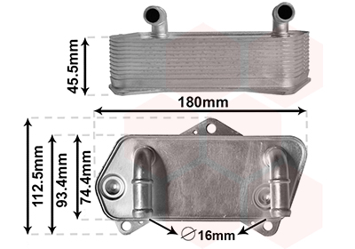 Oliekoeler motorolie Van Wezel 58013701