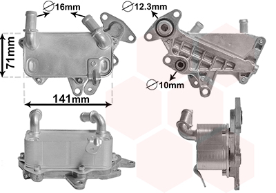 Oliekoeler motorolie Van Wezel 58013705