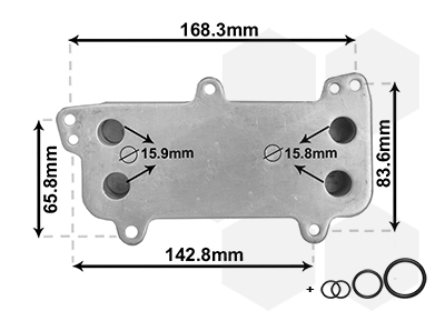 Oliekoeler motorolie Van Wezel 58013707