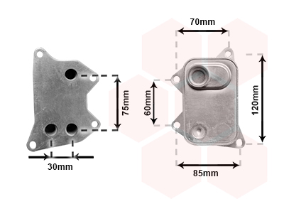 Oliekoeler motorolie Van Wezel 58013723