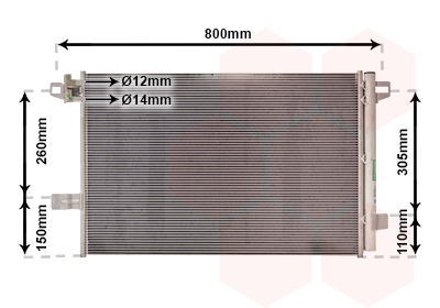 Airco condensor Van Wezel 58015704