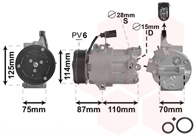 Airco compressor Van Wezel 5801K705