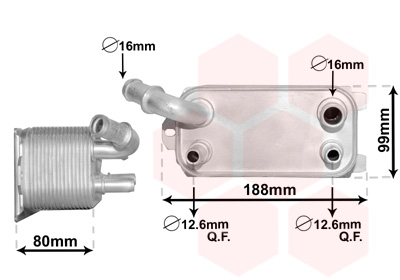 Oliekoeler motorolie Van Wezel 59003170