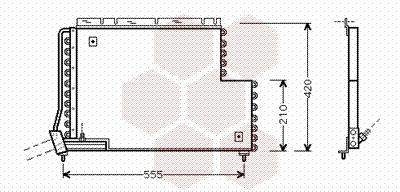 Airco condensor Van Wezel 59005131