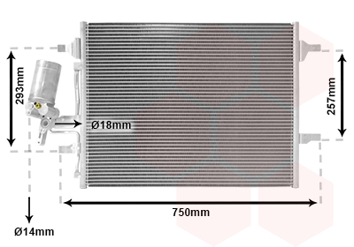 Airco condensor Van Wezel 59005166