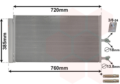 Airco condensor Van Wezel 59005194