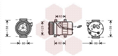 Airco compressor Van Wezel 5900K054