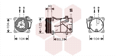 Airco compressor Van Wezel 5900K119