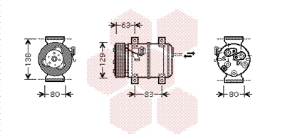 Airco compressor Van Wezel 5900K120