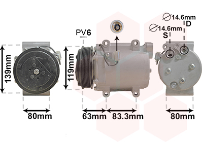 Airco compressor Van Wezel 5900K121