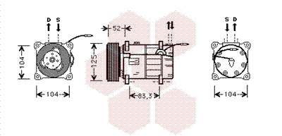 Airco compressor Van Wezel 5900K122