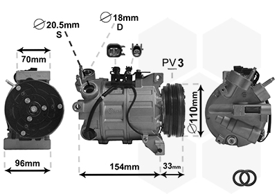 Airco compressor Van Wezel 5900K183