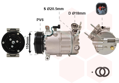 Airco compressor Van Wezel 5900K192