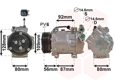 Airco compressor Van Wezel 5901K704