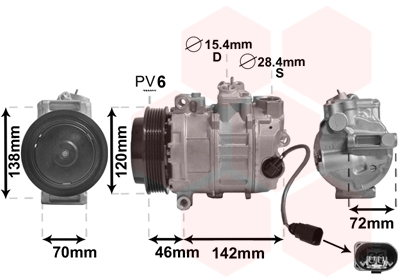 Airco compressor Van Wezel 7400K074