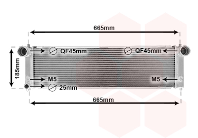 Radiateur voor Van Wezel 74012706