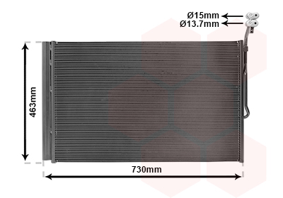 Airco condensor Van Wezel 74015703