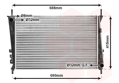 Radiateur Van Wezel 77002037