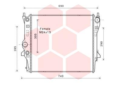 Radiateur Van Wezel 77002053