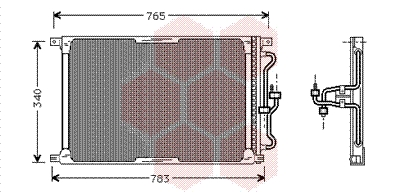 Airco condensor Van Wezel 77005004