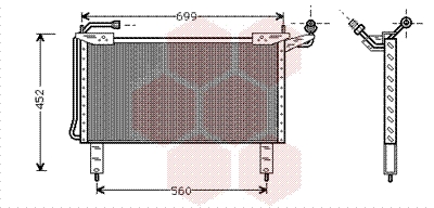 Airco condensor Van Wezel 77005017