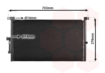 Airco condensor Van Wezel 77005032