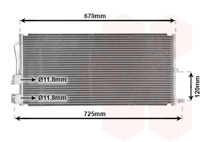 Airco condensor Van Wezel 77005043