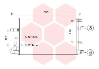 Airco condensor Van Wezel 77005050