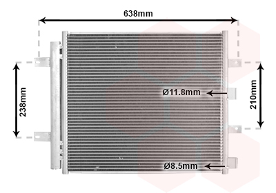 Airco condensor Van Wezel 77005051