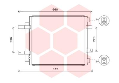 Airco condensor Van Wezel 77005053