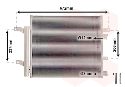 Airco condensor Van Wezel 77005056