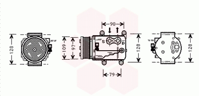 Airco compressor Van Wezel 7700K026